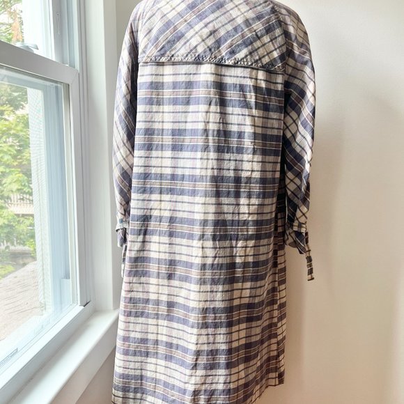 vintage 60s plaid trench coat size med - Picture 5 of 10